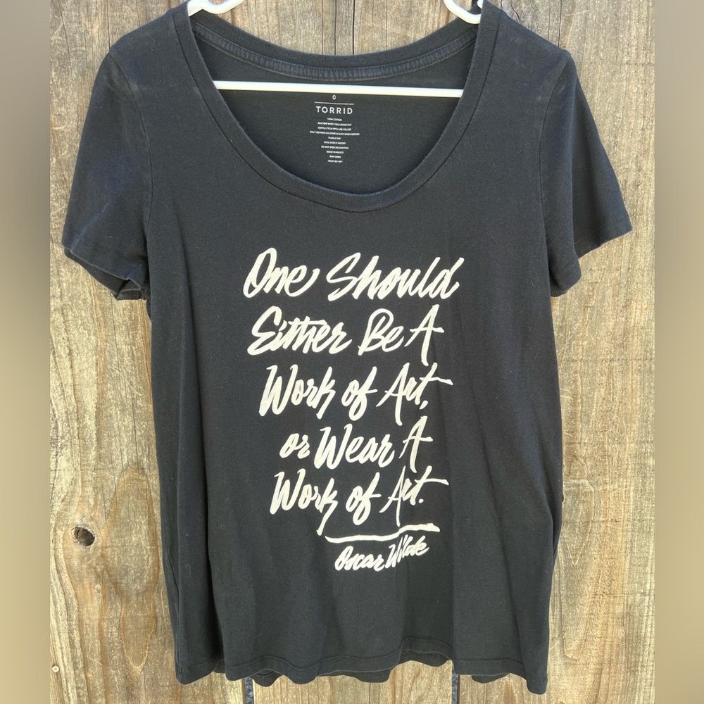 Torrid Oscar Wilde quote tee shirt